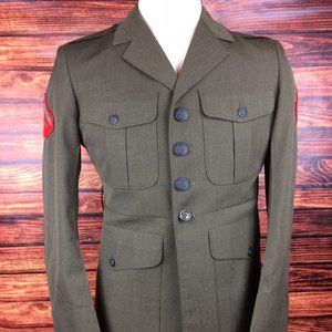 Defense Logistics Agency Military Pants Sz 35R Jacket Sz 42S & 2 Garrison caps